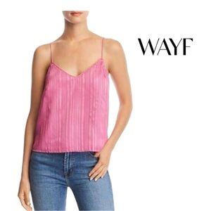 WAYF Vibrant Pink Camisole Top Sz S NWT